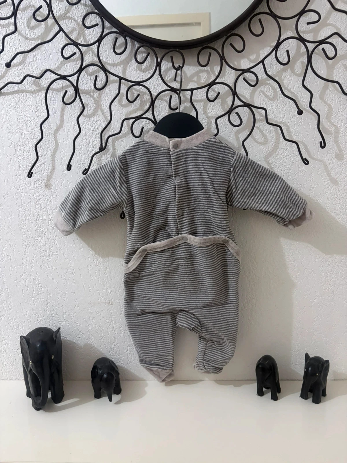 🔵 Set van 3 fluwelen en zachte katoenen pyjama's voor pasgeborenen tot 3 maanden – photo 4
